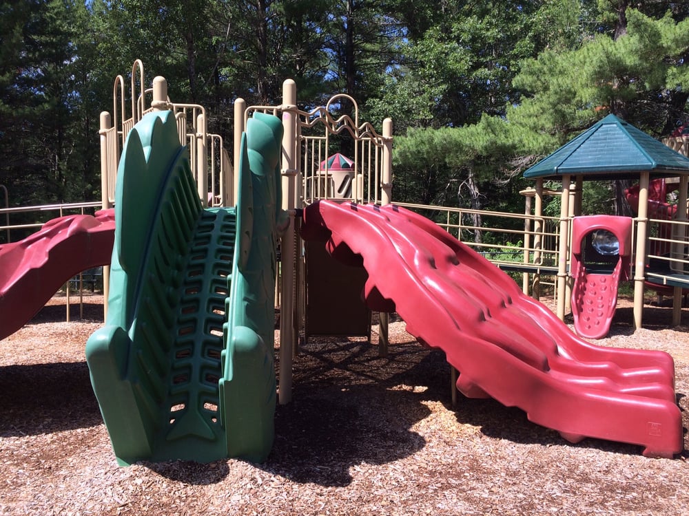 Multi-directional climbers and slides.